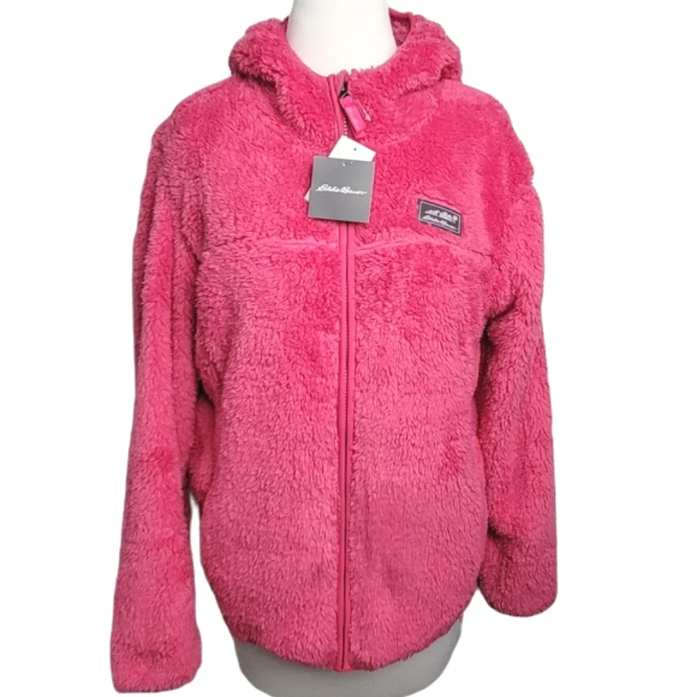 Eddie Bauer Plush Sherpa Fleece Zip Hoodie Kids XL